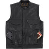 Thrashin Supply CO. #TMJ-14-10 - Mulholland Leather Riding Vest - Black - Large