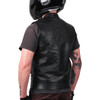 Thrashin Supply CO. #TMJ-14-12 - Mulholland Leather Riding Vest - Black - 2XL