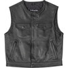 Thrashin Supply CO. #TMJ-17-11 - Encinal Leather Shorty Riding Vest - Black - XL
