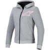 Alpinestars #4210225-9197-L - Stella Chrome v2 Sport Hoodie - Heather Gray/Fluo Pink - Large