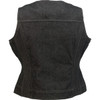Z1R - Women's Denim Vest - Black - Medium