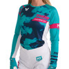 Thor - Women's Launchmode Bleach Jersey - White/Aqua - Small