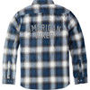American Biker #ABBPISTON02ST61BLSR - American Biker Mr Piston Flannel Shirt - Blue - Small