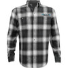 Throttle Threads #DRG33ST61GYXR - Drag Specialties Flannel 25 Shirt - Black/Gray - XL