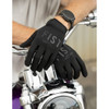 Fist Handwear #FHB001XS - Moto Hybrid Leather Gloves - Black - XS