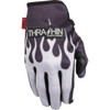 Thrashin Supply CO. #SV1-22-11 - Stealth Leather Palm Flame Gloves - Gray - XL