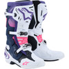 Alpinestars #2010020-2780-10 - Tech 10 Boots - White/Violet/Navy/Pink Fluorescent - US 10 / EU 44.5