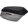 Mustang #88470 - Deluxe Diamond Saddlebag Lid Cover - Black w/ Black Stitch - FLH/FLT '23-'25