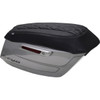 Mustang #88470GM - Deluxe Diamond Saddlebag Lid Cover - Black w/ Gunmetal Gray Stitch - FLH/FLT '23-'25
