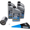 Drag Specialties OIL - Full Synthetic Oil Change Kit - 20W50 - M8 - Chrome Filter