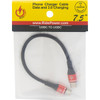 Ridepower #RPUSBCUSBC75 - Male USB-C to Male USB-C Cable - Phone Charger - Heavy-Duty - 7-1/2" - Black/Red