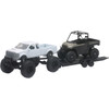 NEW RAY Toys #50076A - Pick Up w/ Polaris Ranger XP1000 EPS - Black/White/Red
