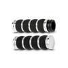 Arlen Ness #07-314 - Ring Leader Grips, Chrome - Fly-By-Wire (FBW)