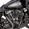 Arlen Ness #RC-600-009 - Rough Crafts® Round Air Cleaner, Black - 08-16 FLT / 16-17 FLST & FXDLS (FBW)