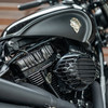 Arlen Ness #RC-600-001 - Rough Crafts® Finned Air Cleaner, Black - 08-16 FLT / 16-17 FLST & FXDLS (FBW)