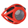 Arlen Ness #18-913 - Clear Tear Air Cleaner, Red - 91-up XL Sportster