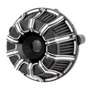 Arlen Ness #600-129 - 10-Gauge® Inverted Series Air Cleaner, Black - 22-up RH975 models