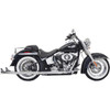 Bassani Xhaust #1S66E-36 - True Duals Exhaust System with Fishtail Mufflers - 36" - Softail - Baffle Included