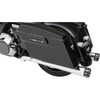 Bassani Xhaust #FLH-517L - Megaphone Slip-On Mufflers - Chrome/Polished - Tapered - Performance Baffle