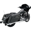 Bassani Xhaust #FLH-517L - Megaphone Slip-On Mufflers - Chrome/Polished - Tapered - Performance Baffle
