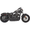 Bassani Xhaust #1X27SBB - Firepower Series Slip-On Mufflers - Black - Slash-Cut - Sportster