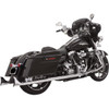 Bassani Xhaust #1F27E33 - Fishtail Slip-On Mufflers - Chrome - with Baffle - 33" - 95-'16 Touring