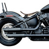 S&S Cycle #550-0735 - Slash-Cut Slip-On Mufflers - Race - Black - FLFB
