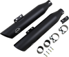 S&S Cycle #550-0752B - Slash Cut Mufflers - 50 State - Black