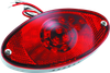 Bikers Choice 489649 Bikers Choice Chrome LED Cateye Taillight Red Lens DOT Universal