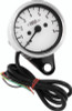 Bikers Choice 490293 Bikers Choice 2.5 Inch Chrome Mini Tach Universal White Face 8000 RPM