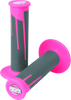 ProTaper 021684 ProTaper Full Diamond Clamp-On Grips - Neon Pink/Dark Gray