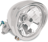5-3/4" Head Light with Visor - Clear Lens - Chrome