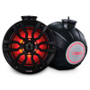 DS18 NXL-PS8BK DS18 Compact Towers With Flat And Pole Mounts 8in 125 Watts RMS RGB LED Lights Black
