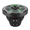 DS18 CF-6MD DS18 Hybrid Marine Speaker w/ Driver And RGB LED 6.5in 2-Way 250 Watts RMS 4 ohm Crbn Fiber w/ Cover