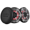 DS18 NXL-6MD/BK DS18 Hybrid Marine Speaker w/ Driver And RGB LEDs 6.5in 2-Way 250 Watts RMS 4 ohm Black w/ Covers