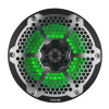 DS18 NXL-8MD/BK DS18 Hybrid Marine Speaker w/ Driver And RGB LEDs 8in 2-Way 350 Watts RMS 4 ohm Black w/ Covers