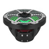 DS18 NXL-8MD/BK DS18 Hybrid Marine Speaker w/ Driver And RGB LEDs 8in 2-Way 350 Watts RMS 4 ohm Black w/ Covers