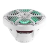 DS18 NXL-8MD/WH DS18 Hybrid Marine Speaker w/ Driver And RGB LEDs 8in 2-Way 350 Watts RMS 4 ohm White w/ Covers