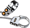 Rat Eye LED Turn Signals - 49 mm - Chrome