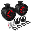 DS18 NXL-PS6BK DS18 Marine And Psports Compact Towers Flat And Pole Mount 6.5in 100 Watts RMS RGB LED Lights Black
