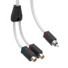 DS18 MOFCR-2F1M DS18 Marine Grade Tinned Copper OFC RCA Wires 2 Female to 1 Male Splitter