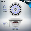 DS18 NXL-8 DS18 NXL Series Coaxial Marine Speaker w/ RGB Lights 8in 2-Way 125 Watts RMS 4 ohm White