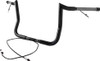 Baggernation #MBBPW-8 B - 8" Monkey Bagger BAR Prewired Satin Black `14-23 FLH/FLT