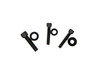 Santoro Fabworx #SF10040B - Black Bolt KIT W/Washers M8