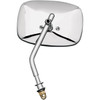 Emgo #20-21708 - Mirror - Side View - Plain Face/Rectangle - Short Stem - Left/Right - Screw-In - Each