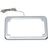 Cycle Visions #CV-4616 - Beveled License Plate Frame - Chrome - with Plate Light