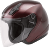 Gmax #G317109N - Of-17 Open-face Helmet Wine RED 3X