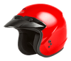 Gmax #G1020376 - Of-2 Open-face Helmet RED LG