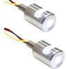 K&S Technologies #25-9186 - Three-Beam License Plate Bolt Lights - White