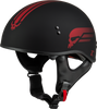 Gmax #H16511328 - Hh-65 Retribution Helmet Matte Black/RED 2X